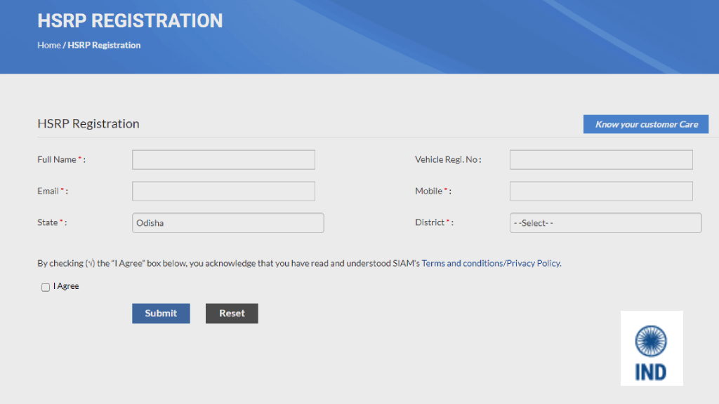 Book High Security Registration Plate (HSRP) Through Online with Step ...